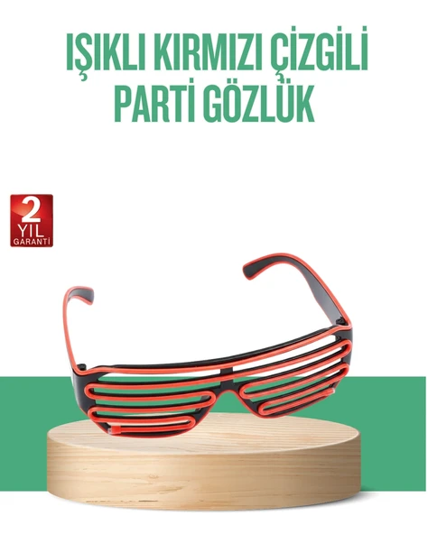 Renkli Işıklı Gözlük Eğlenceli Gece Aksesuarı ürün görseli 1
