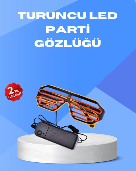 Gece Eğlencelerine Özel Renkli Led Işıklı Gözlük ürün görseli 1