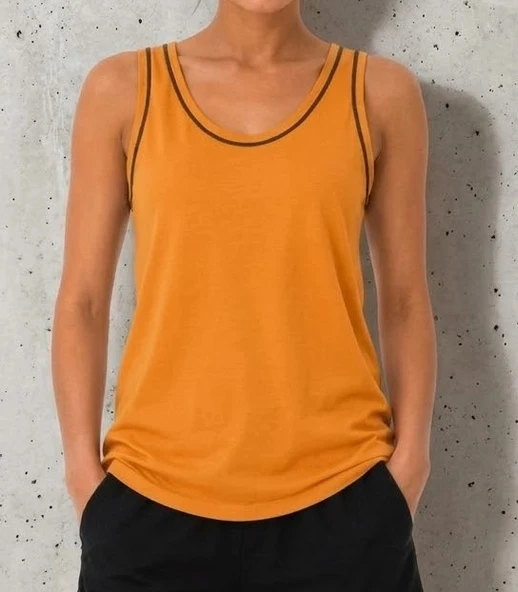 Bicomi Akıllı Nem Yönetimli Comfort-Fit Bisiklet Yaka Sporcu Atleti – Yazlık Hardal Comfort Series ürün görseli 1