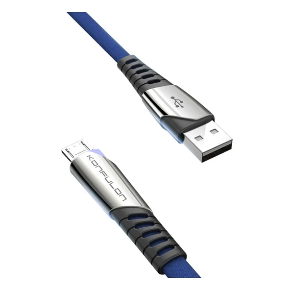 Dc16 Micro Usb Kablo 1m 2.4a - Mavi ürün görseli 1