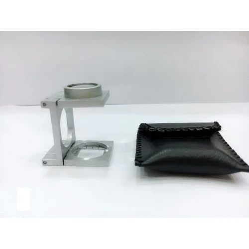 1cm Full Çelikkaplı Full Çelik Kaplı Katlamalı Büyüteç Th9008a ürün görseli 1