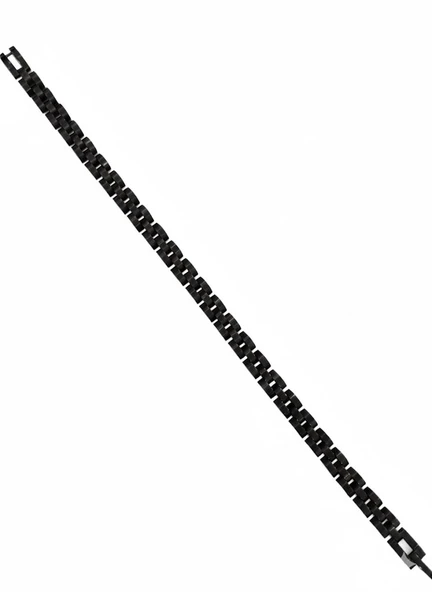 Siyah Çelik Erkek Çelik Bileklik Boy 21.5 Cm / En 0.6 Mm - Ebl0074 ürün görseli 1