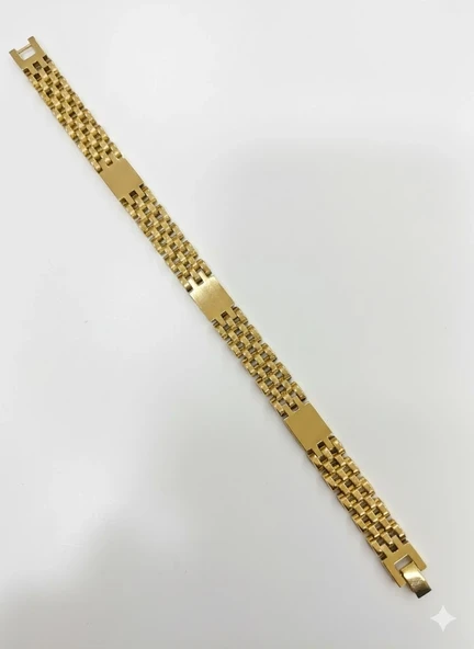 Çelik Erkek Çelik Bileklik Boy 21.5 Cm / En 1.0 Cm - Ebl0062 ürün görseli 1