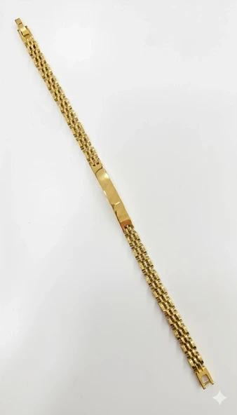 Çelik Erkek Çelik Bileklik Boy 21.5 Cm / En 0.6 Cm - Ebl0053 ürün görseli 1