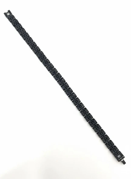 Siyah Çelik Erkek Çelik Bileklik Boy 21.5 Cm / En 0.8 Mm - Ebl0069 ürün görseli 1