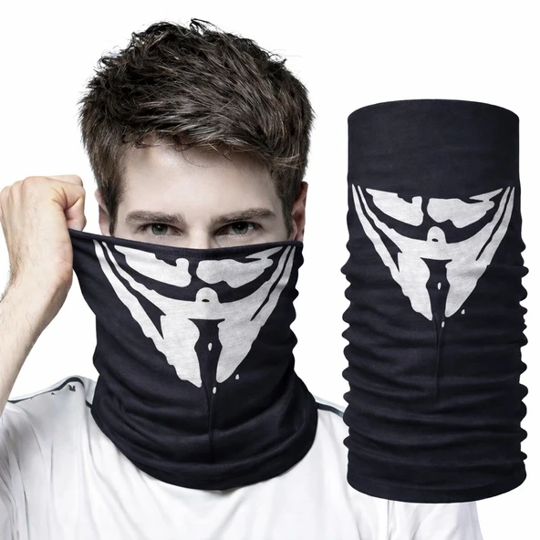 Vendetta Maskesi Desenli Baf Bandana – Çok Amaçlı Yüz Boyunluk Bandana 4 No ürün görseli 1