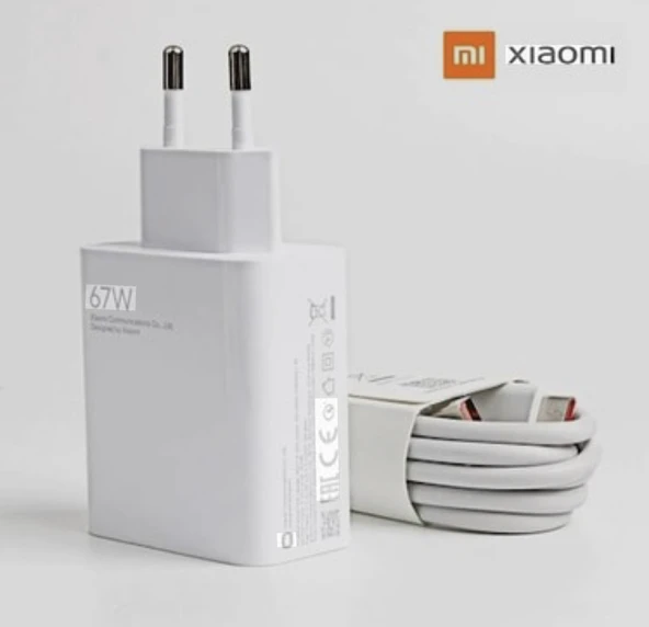 XIAOMI 67W TYPE-A Orijinal Kablosuz Hızlı Şarj Adaptörü Beyaz ürün görseli 1