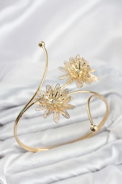 Pazu Bileklik Gold Renk Pirinç Lotus Model TJ-BB8561 ürün görseli 1