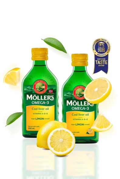 Möllers Omega 3 250 ml Balık Yağı Limon Aromalı 2 Adet ürün görseli 1