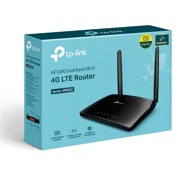 TP-LINK ARCHER MR402 AC1200 4G LTE DUAL-BAND WI-FI ROUTER ürün görseli 1