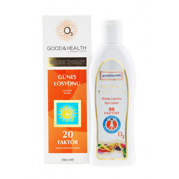 GOOD & HEALTH OZONE THERAPY 20 FAKTÖR KORUYUCU ETKİLİ GÜNEŞ LOSYONU 250 ML ürün görseli 1