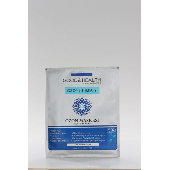 GOOD&HEALTH OZONE THERAPY NEMLENDİRİCİ OZON KAĞIT MASKE 25 ML - TEKLİ ürün görseli 1