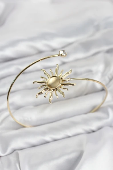 Pazu Bileklik Gold Renk Pirinç Güneş Model ürün görseli 1