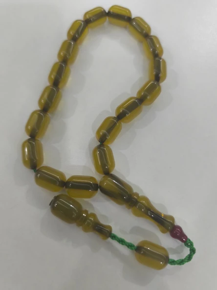 Zeyzun Usta Bilek Boy Efe Maskot Sıkma Kehribar Tespih 15x10 mm Kapsül Kesim ürün görseli 1