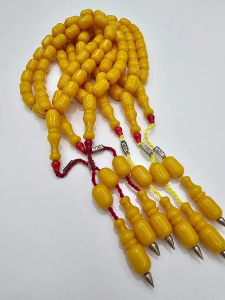 Zeyzun Usta İmzalı Bilek Boy Efe Maskot Sıkma Kehribar Tesbih 16x11 mm Kapsül Kesim ürün görseli 1