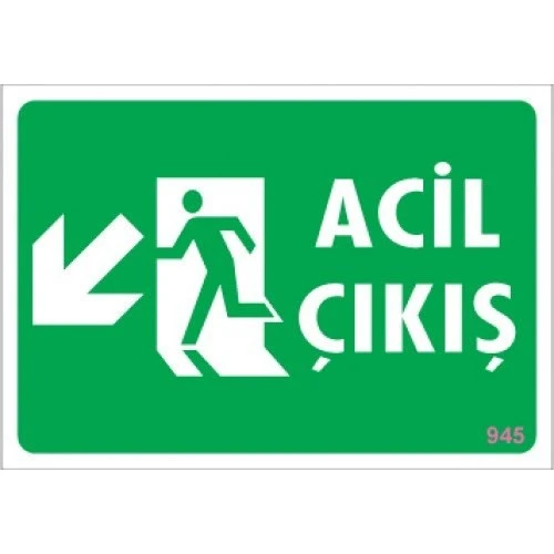 Pvc Levha quot;Acil Çıkışquot; 17,5*25 cm ürün görseli 1