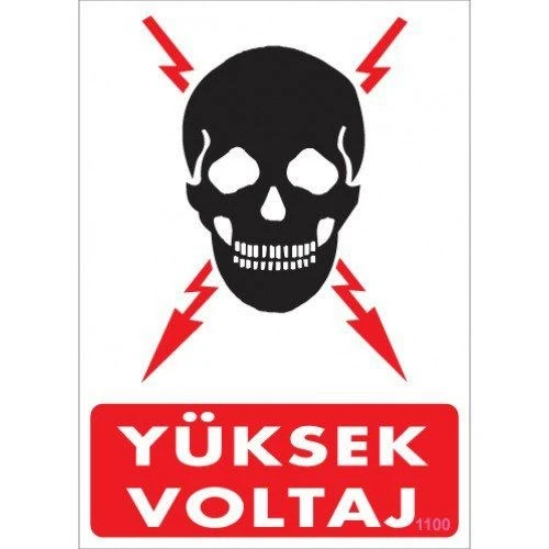 Pvc Levha quot;Yüksek Voltajquot; 25*35 cm ürün görseli 1