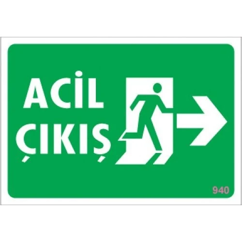 Pvc Levha quot;Acil Çıkışquot; 17,5*25 cm ürün görseli 1
