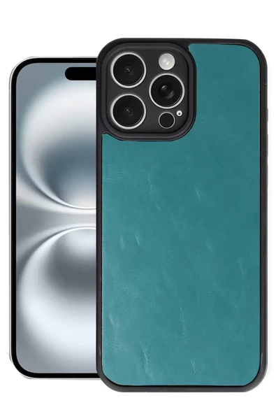 Newface Apple iPhone 16 Pro Max Kılıf Aras Deri Kapak - Açık Yeşil ürün görseli 1