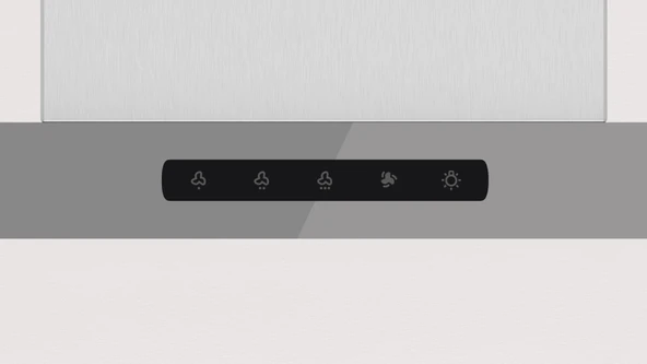 Profilo DVB6K770 Dark Silver Cam Dekor Duvar Tipi Davlumbaz - Resim 2
