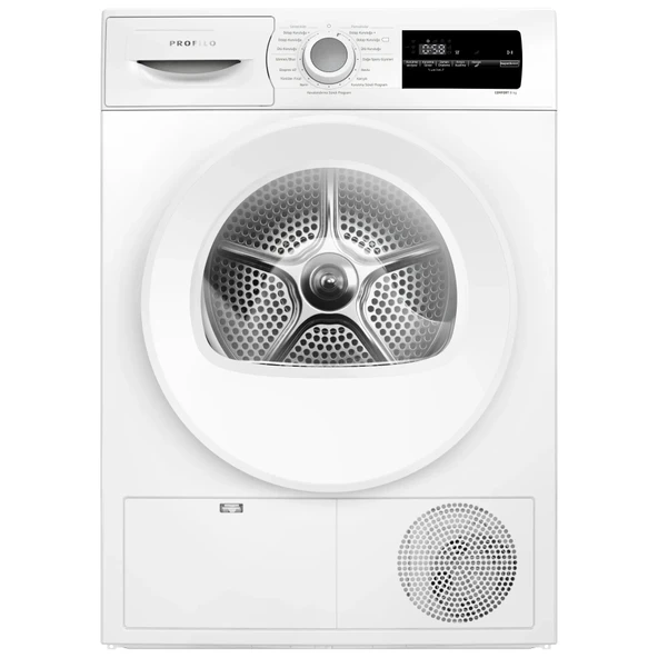 Profilo KM8613HTR E Enerji Sınıfı 8 kg Isı Pompalı Çamaşır Kurutma Makinesi ürün görseli 1