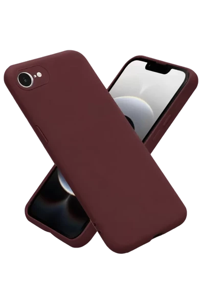 Newface Apple iPhone 16E Kılıf First Silikon - Bordo ürün görseli 1