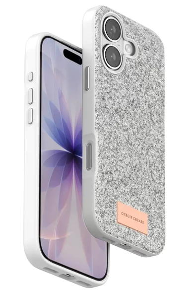 Onegif Apple iPhone 17 Bright Simli Kapak - Beyaz ürün görseli 1