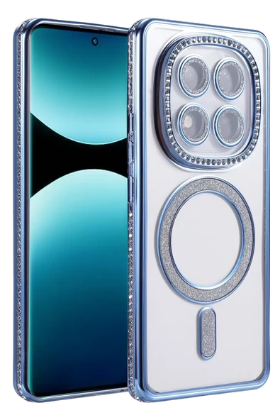 Newface Xiaomi Redmi Note 15 Pro 5G Joke Simli Magneticsafe Kılıf - Mavi ürün görseli 1