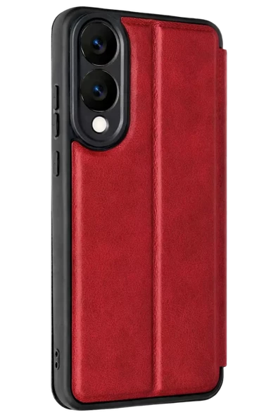 Newface Samsung Galaxy S25 Edge Flip Cover - Kırmızı ürün görseli 1