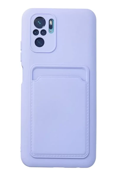Newface Xiaomi Redmi Note 10S Kılıf Kelvin Kartvizitli Silikon - Lila ürün görseli 1
