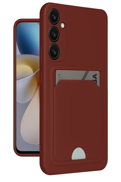 Newface Samsung Galaxy A26 Kılıf Kelvin Kartvizitli Silikon - Bordo ürün görseli 1