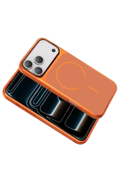 Joko Apple iPhone 17 Pro Max Rush Magsafe Kapak - Turuncu - Resim 3