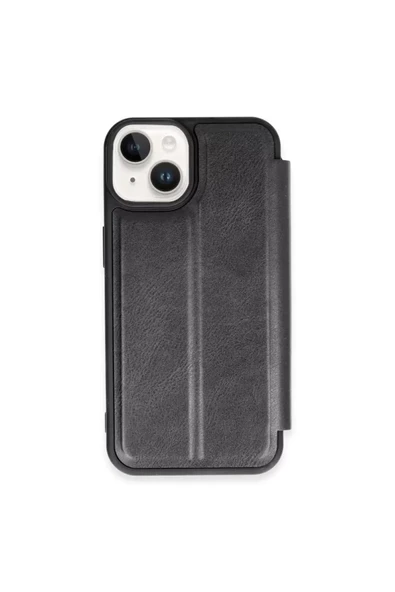Newface Apple iPhone 15 Kılıf Flip Cover - Siyah ürün görseli 1