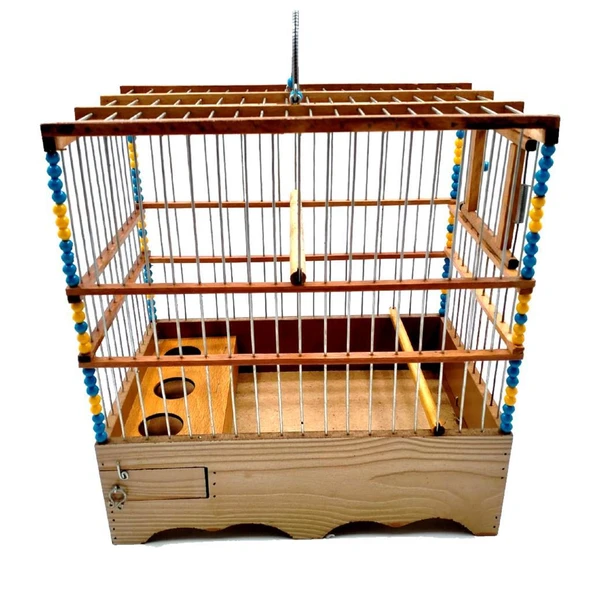 ANS El Yapımı Ahşap Kuş Kafesi 19*28*30cm ürün görseli 1