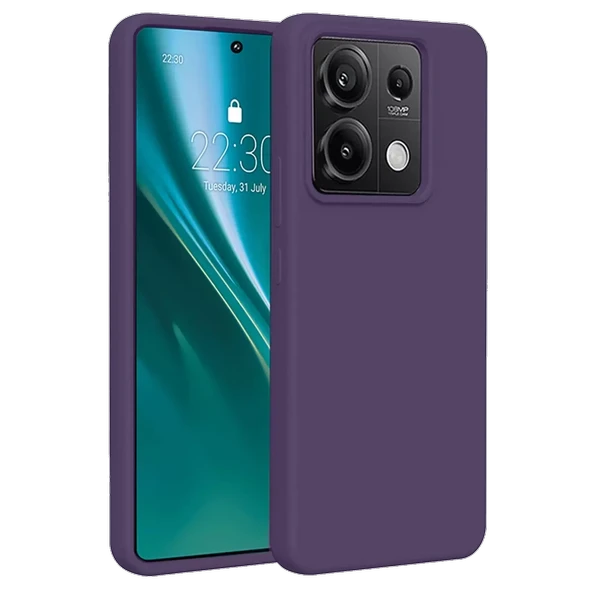 Newface Xiaomi Redmi Note 13 Pro 4G Kılıf First Silikon - Mor - Resim 2