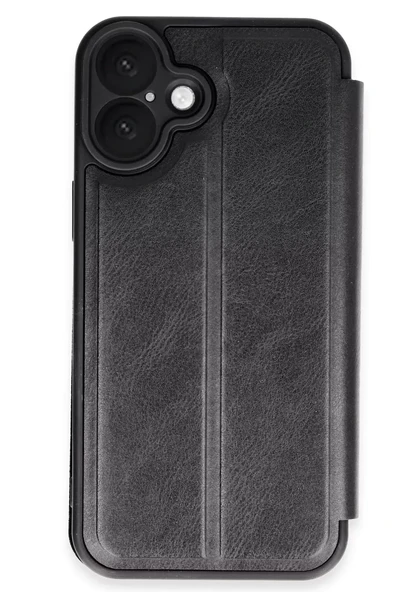 Newface Apple iPhone 16 Kılıf Flip Cover - Siyah ürün görseli 1