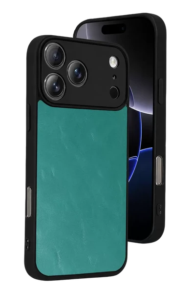 Newface Apple iPhone 17 Pro Max Aras Deri Kapak - Açık Yeşil ürün görseli 1