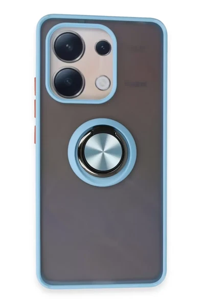 Newface Xiaomi Redmi Note 13 4G Kılıf Montreal Yüzüklü Silikon Kapak - Buz Mavi ürün görseli 1