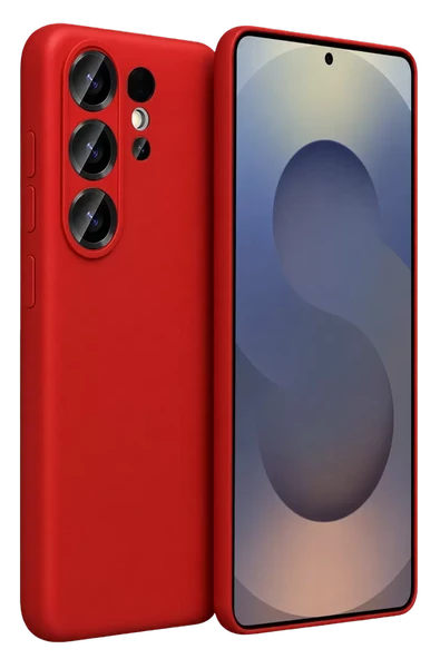 Newface Samsung Galaxy S26 Ultra Nano içi Kadife Silikon - Kırmızı ürün görseli 1