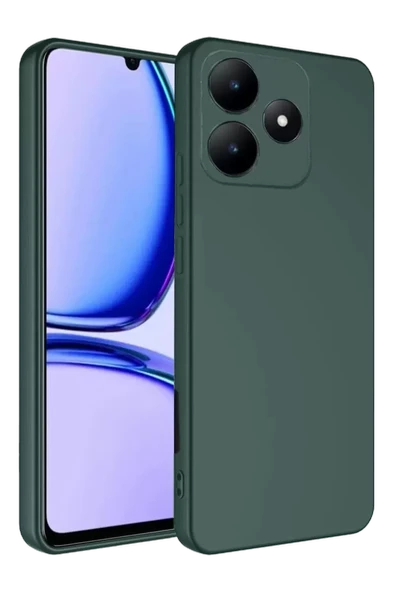 Newface Realme C61 Kılıf First Silikon - Koyu Yeşil ürün görseli 1