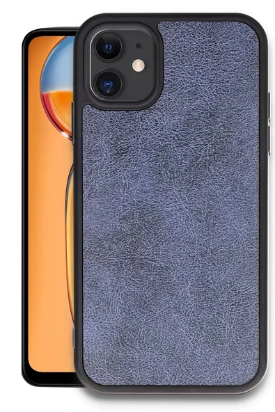 Newface Apple iPhone 11 Kılıf Aras Deri Kapak - Lacivert ürün görseli 1