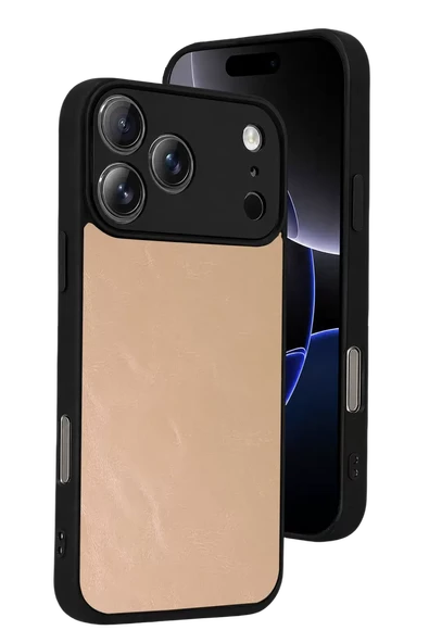 Newface Apple iPhone 17 Pro Aras Deri Kapak - Pudra ürün görseli 1