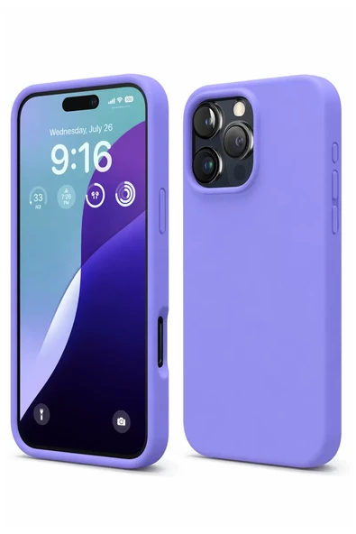 Newface Apple iPhone 16 Pro Max Kılıf Nano içi Kadife Silikon - Lila ürün görseli 1