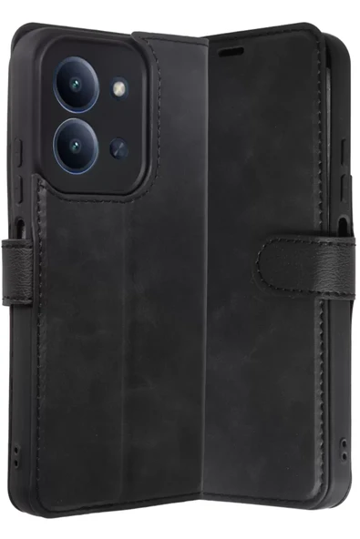 Newface Xiaomi Redmi 15C 4G Trend S Plus Kapaklı Kılıf - Siyah ürün görseli 1