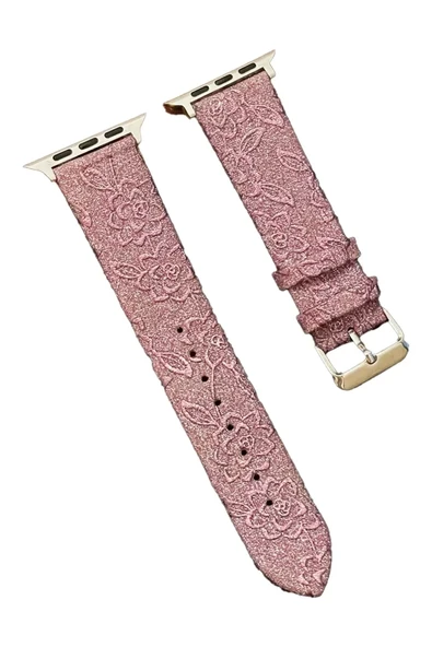 Newface Apple Watch 42mm Creeper Desenli Kordon - Rose Gold ürün görseli 1