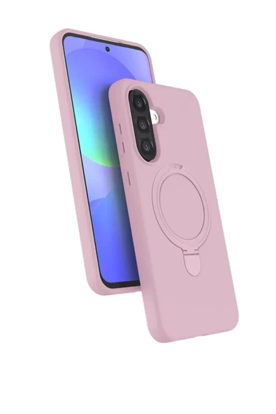 Newface Samsung Galaxy A26 Regal Magsafe Standlı Kapak - Açık Pembe ürün görseli 1