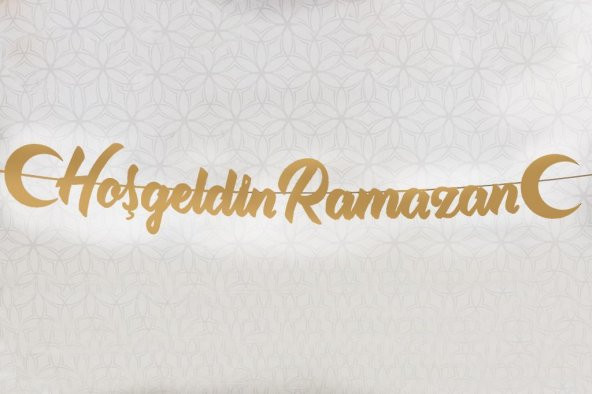 Beysüs Ramazan Ayı Banner Afiş Hoş Geldin Ramazan Elyazısı Gold ürün görseli 1