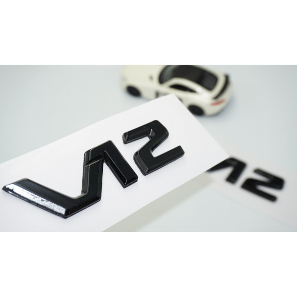 DK Tuning V12 Çamurluk Yanı Siyah ABS Yazı Logo Seti Benz İle Uyumlu ürün görseli 1