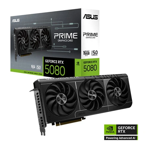 ASUS  16GB PRIME-RTX5080-16G GDDR7 256Bit HDMI 3xDP DLSS4 ürün görseli 1