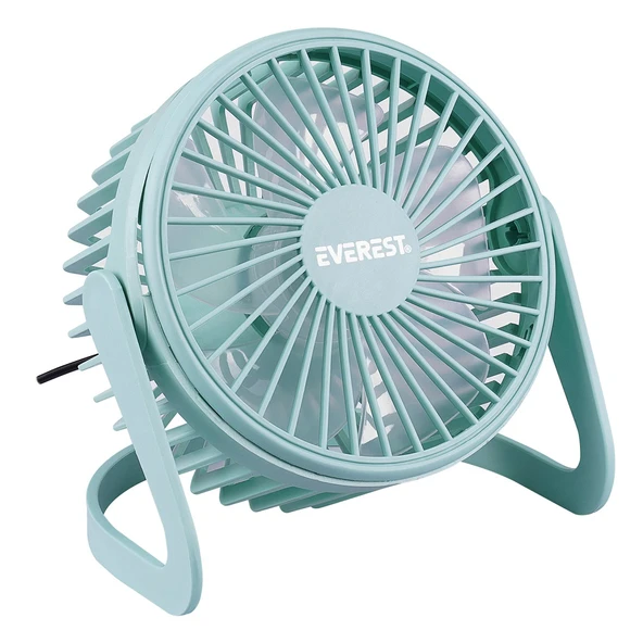 Everest EFN-505 Masaüstü Turkuaz Usb Fan (145mmx141mmx105 mm) ürün görseli 1